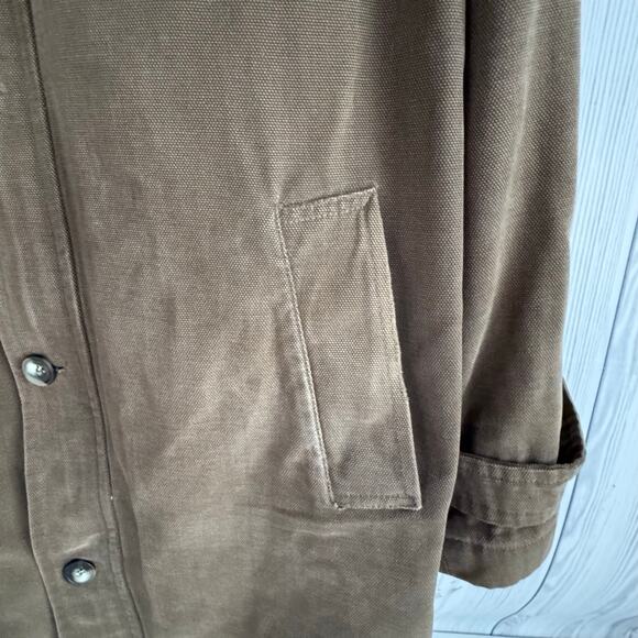 Magee Overcoat Brown Mens 46 Canvas 100% Cotton Lined Ireland - Picture 4 of 11